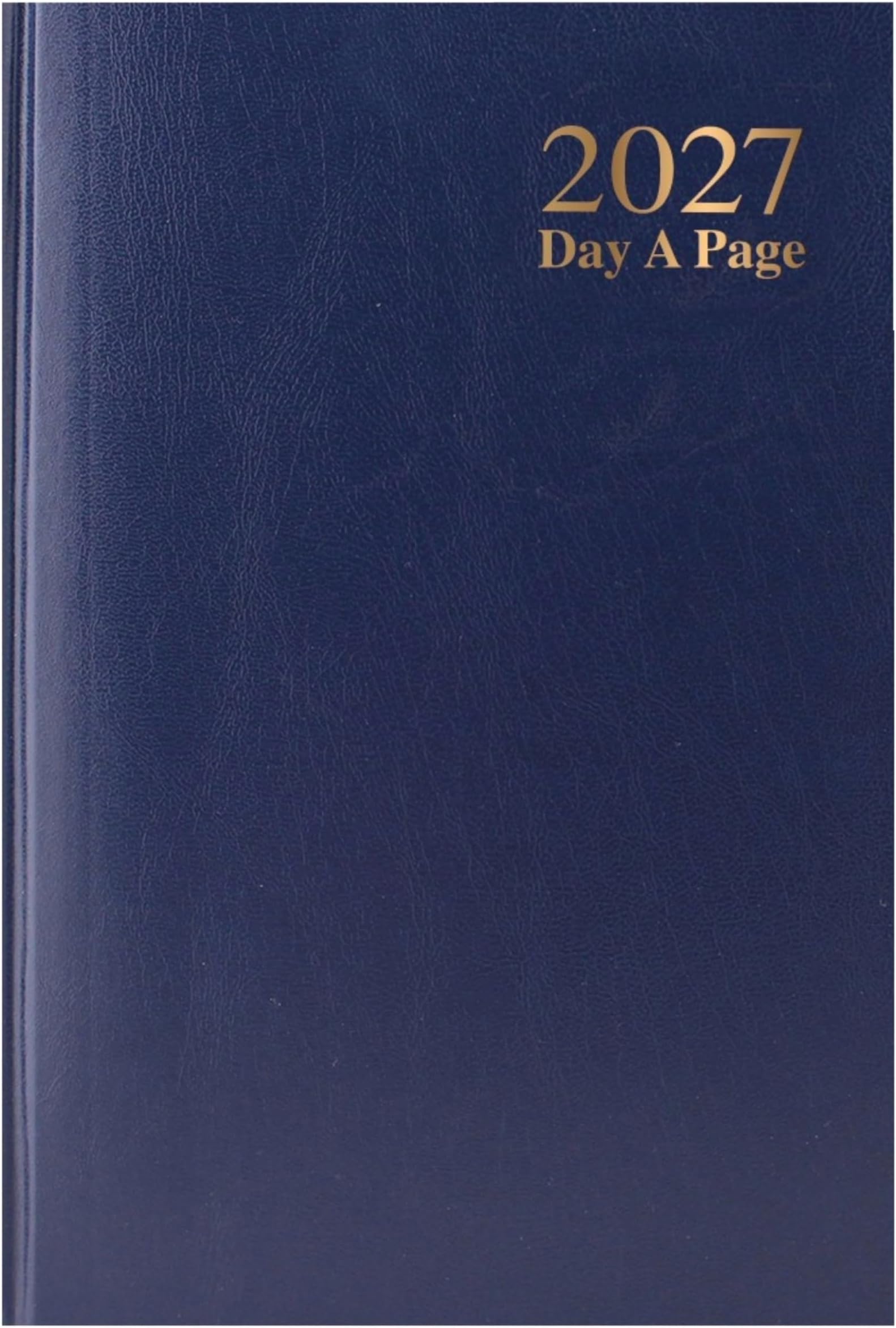 2027 A5 Diary Page per Day Navy Blue
