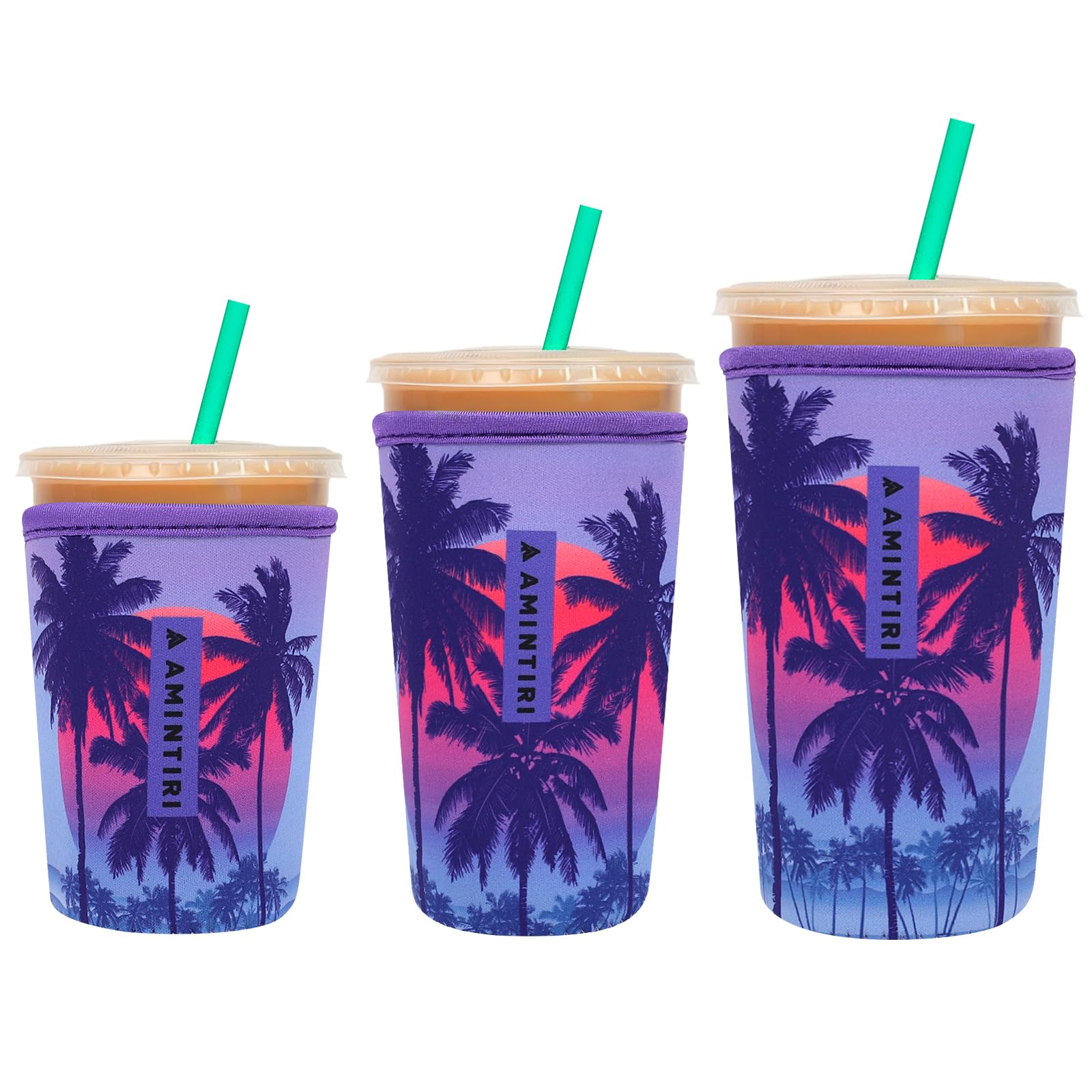 Reusable Insulator Neoprene Sleeve for Iced Coffee &amp; Cold Soda