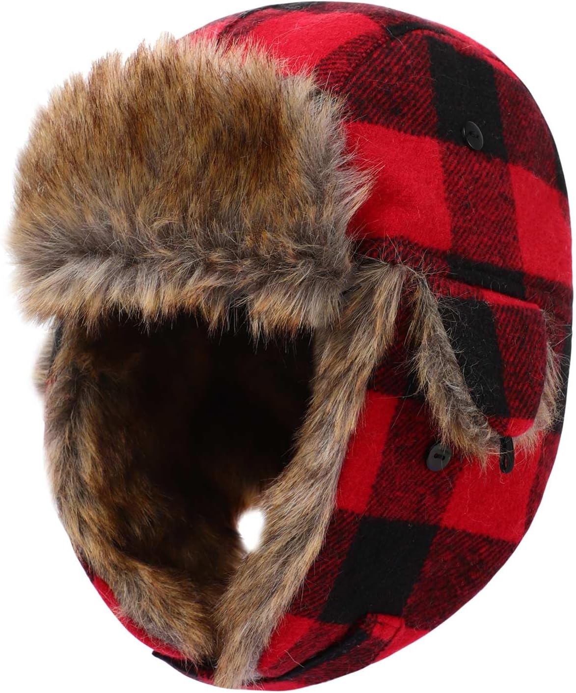 Kids Winter Trapper Hat Toddler Outdoor Warm Windproof Ushanka Aviator Hat Sherpa Fleece Lined Ski Cap for Boys Girls 1T-8T