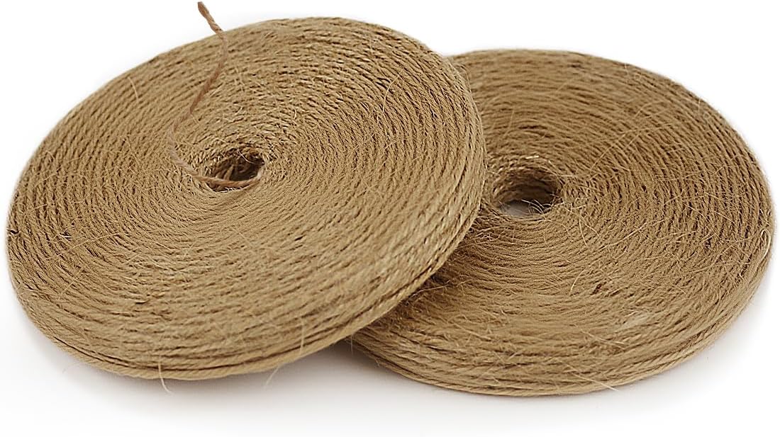 Inerposs Jute Twine String, Natural Fiber Twines, Craft Twine For DIY, Gardening String, Gift Wrapping Material, Home Decor Packing
