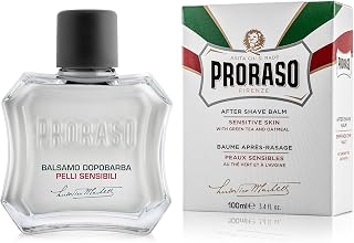 Proraso After Shave Balm Oatmeal Green Tea Sensitive Skin - Alcohol-Free Nourishing Balm 3.4oz Italian Formula