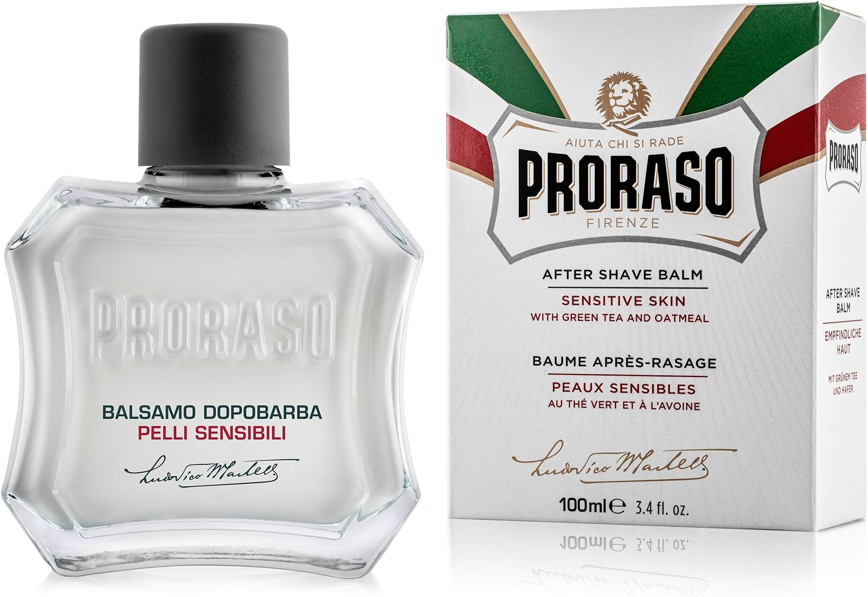 Proraso After Shave Balm, Sensitive Skin, 3.4 oz (100 ml)