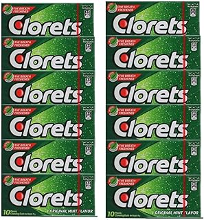كلوريتس علكة بنكهة النعناع الأصلي، عرض عبوة١٢ باكيت * ١٠ قطع.