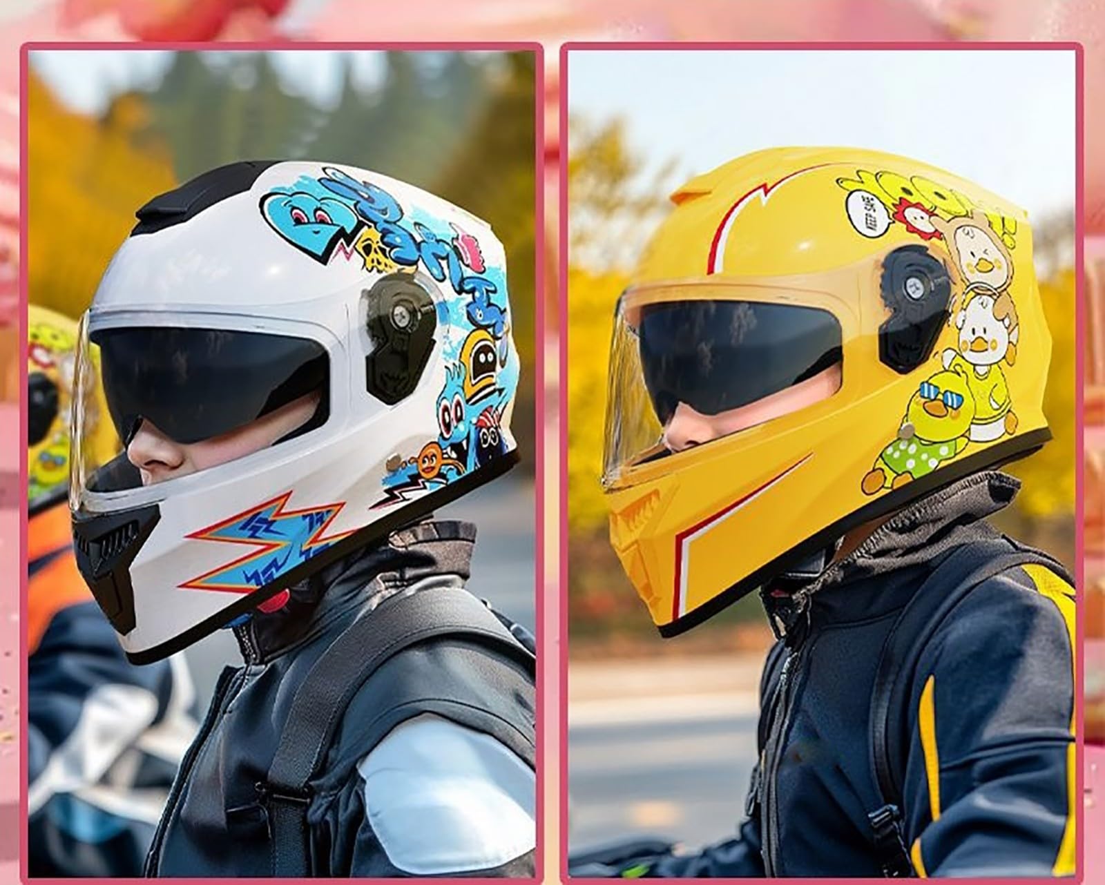 Casco Infantil Integral para Motocicleta, Scooter O Bicicleta Cruiser para Niños Y Niñas De 4 A 13 Años. Homologación ECE. Diseño Ligero Y Ventilado.