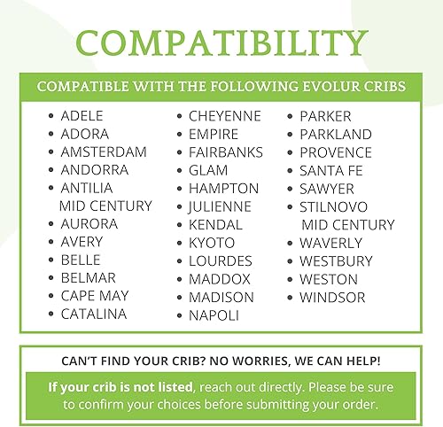 Miniatura 2 de Kit de conversión de tamaño completo, rieles de cama para cunas convertibles Evolur para bebé, riel de madera maciza, riel de cama para niños y Gris