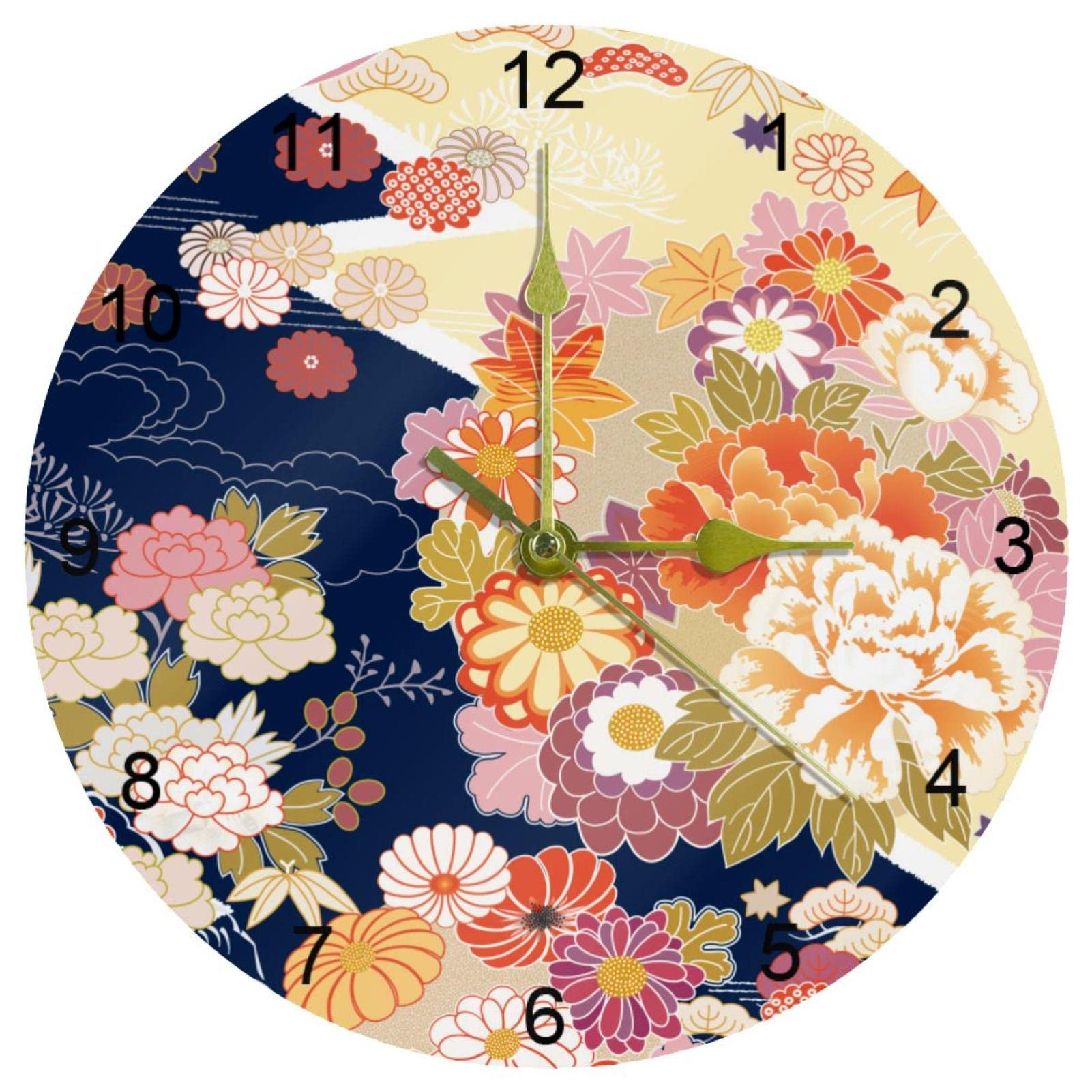 Horloge japonaise silencieuse pour cuisine afin de lire l'heure sans bruit