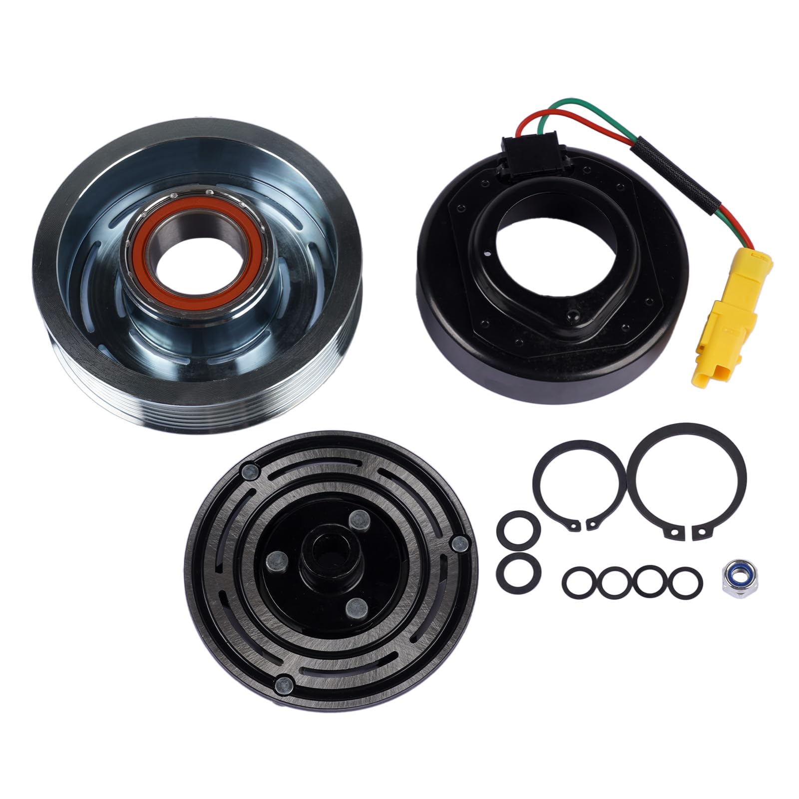 Bisenya Embrague Compresor de Aire Acondicionado Reemplazo para 1007 307 308 508 Partner Berlingo C3 C4 C5 Xsara 1.4 1.6 2.0 ACC0101 SD6C12 9651910980