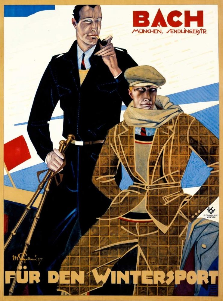 Feeling at home STAMPA su TELA ARROTOLATA Bach/Fur den Wintersport Engelhard Julius Ussy - Moda verticale Canvas 380gr 100% cotone cm_119_X_88
