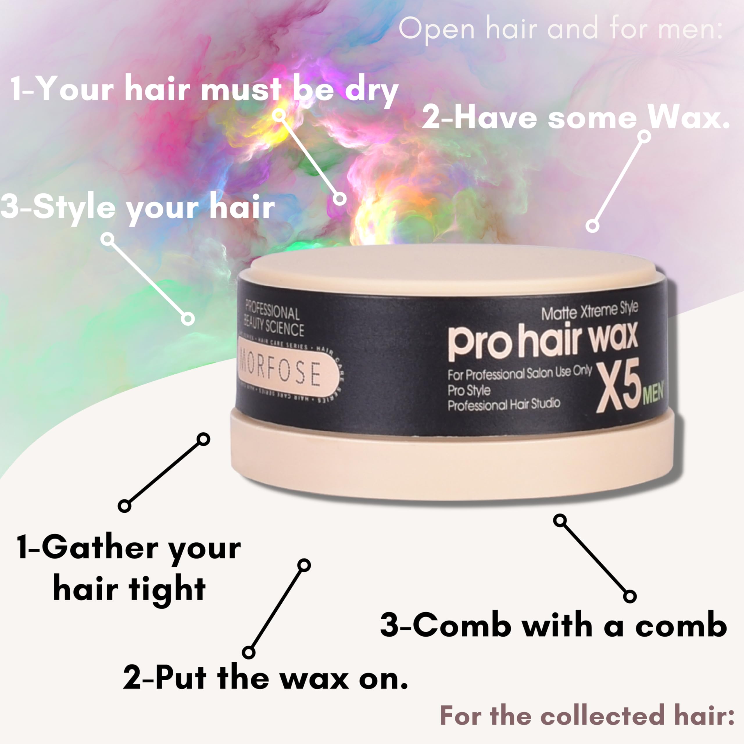 MORFOSE 8680678835351 Pro Hair Wax 150Ml (Mat) 1 Paket (1 x 1 Adet