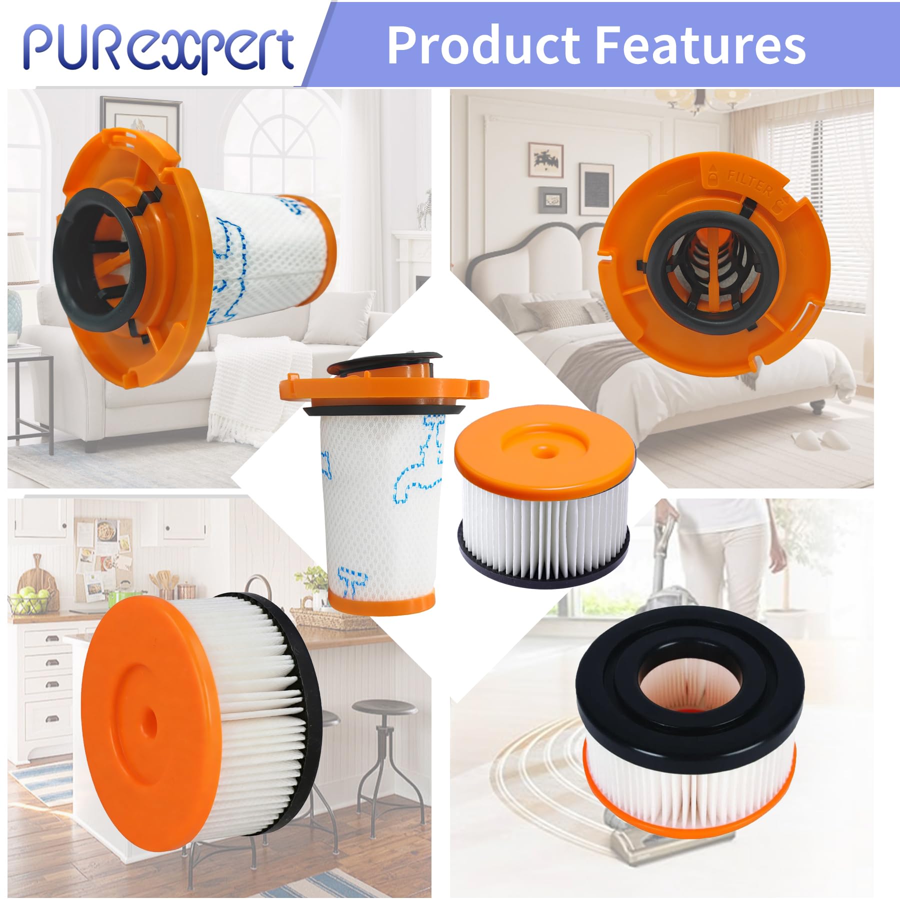 2 filtri in schiuma e 1 filtro di scarico per Rowenta X-Force Flex 12.60 RH9LC1WO RH9L42WO, 13.60 RH9A36WV RH9A30WO RH9AD1WO, 14.80 RH9B36WV RH9B74WO, confrontare con parte # ZR009014 & ZR0
