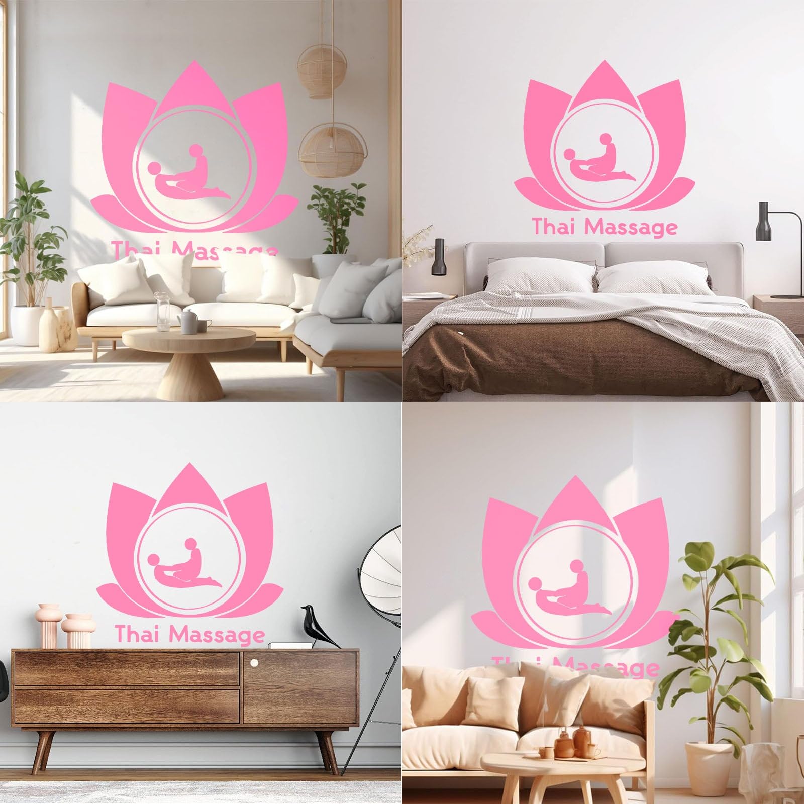 Thai Massage Wall Decals Beauty Salon Shop Window Decor Art Mural Wall Stickers Home Decoration Accessories for Woman Room Small - Image 2