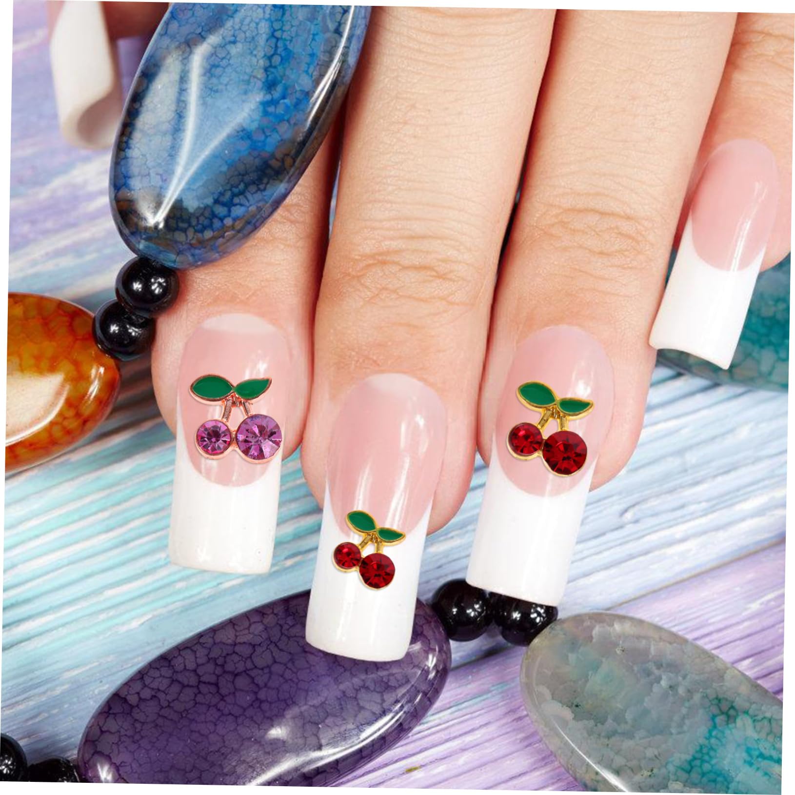 VICASKY 3 Set Decorazioni Per Unghie Con Charm Per Nail Art Te E Manicure Per Eventi E 32 Pezzi*3