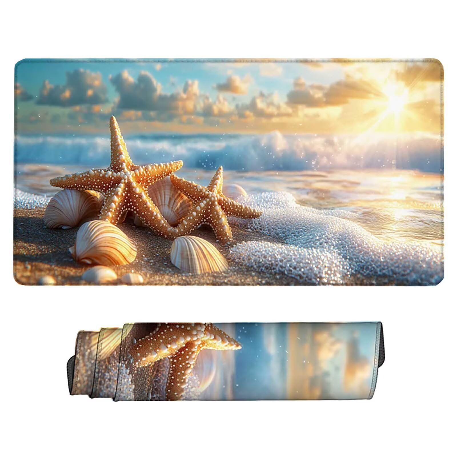 Podkładka pod mysz XXL 150 x 80 cm, gamingowa podkładka pod mysz, biała, podkładka na biurko z przyszytymi krawędziami, antypoślizgowa gumowa podstawa, wodoodporna, akcesoria gamingowe do biura