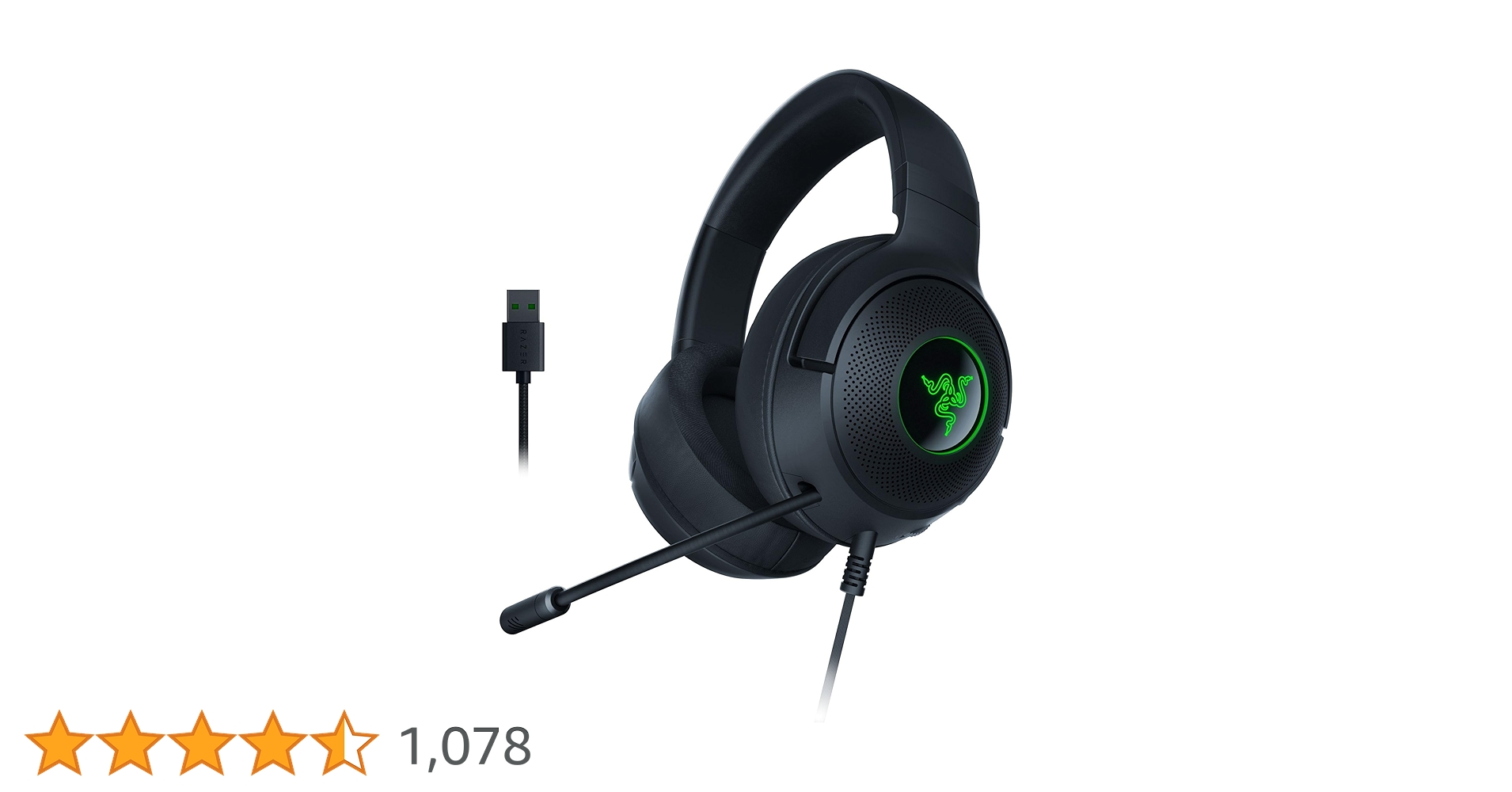 Amazon.co.jp: Razer Kraken V3 X 有線USBゲーミングヘッドセット:軽量