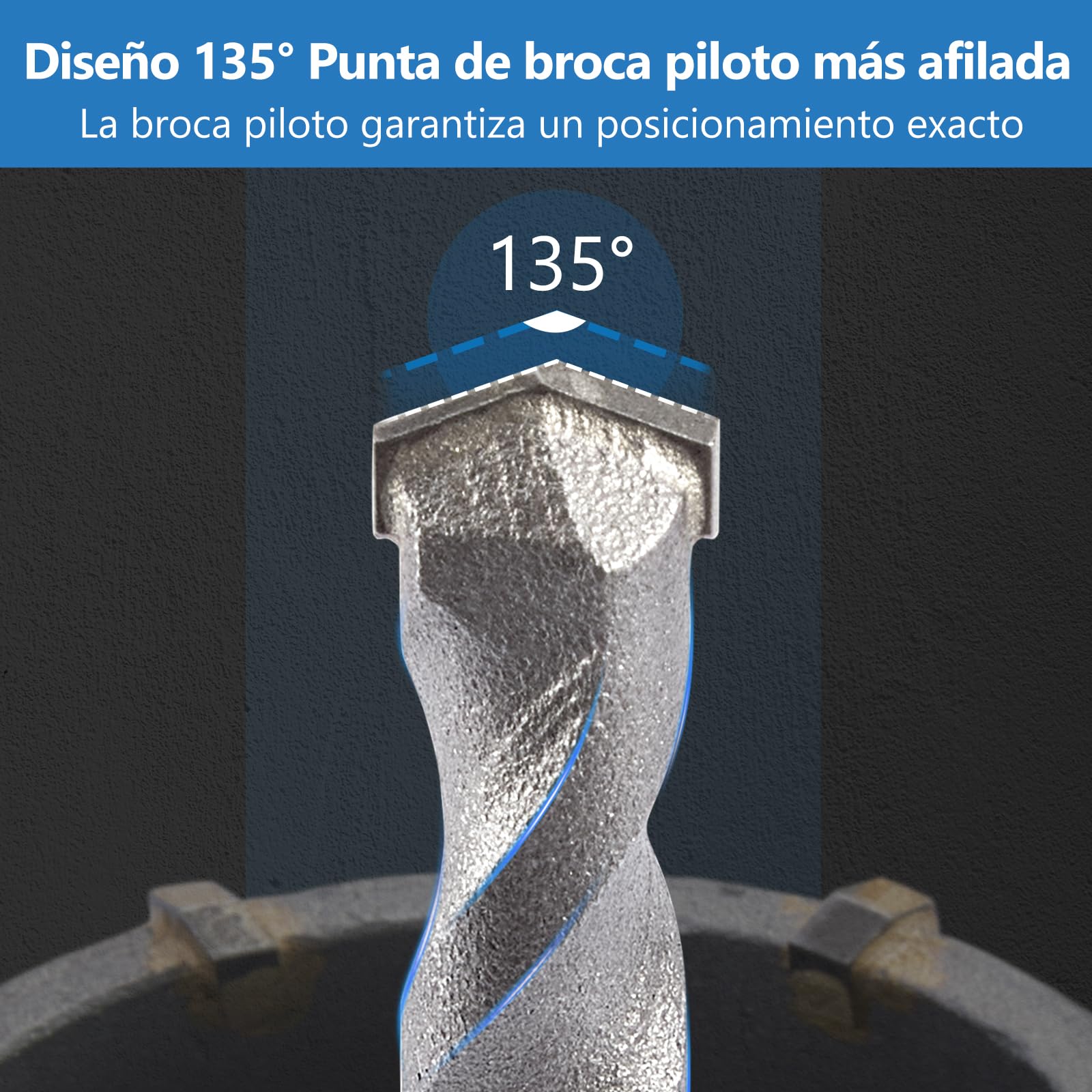 Brocas Hormigón Corona Taladro 68mm 50mm 40mm 30mm Sierra Perforadora SDS Plus 330mm