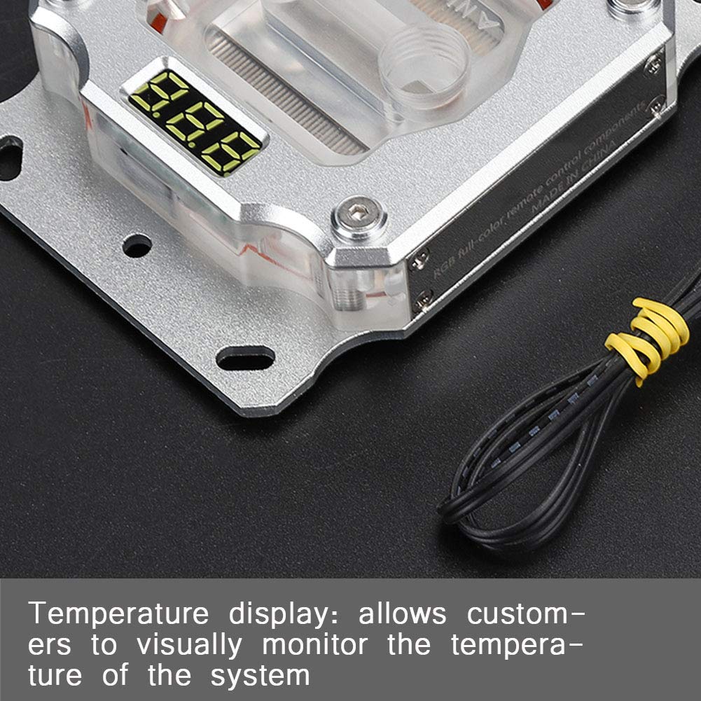 Tech Deals 🔥 CPU Water Block Waterblock with Temperature Display, PC Water Cooling Waterblock (Copper + PMMA + Anode Aluminum), CPU Cooler for AMD AM2, AM2 +, AM3, AM3 +, AM4 Systems One-Day Sale: Up to 40% Off CPU Water Block Waterblock with Temperature Display, PC Water Cooling Waterblock (Copper + PMMA + Anode Aluminum), CPU Cooler for AMD AM2, AM2 +, AM3, AM3 +, AM4 Systems