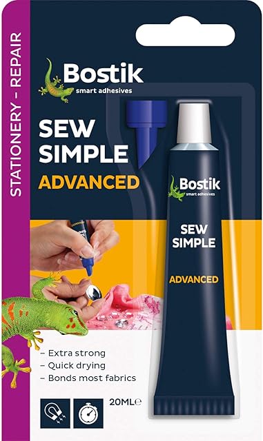 Bostik 806702 Sew Simple Fabric Adhesive 20ml by Bostik