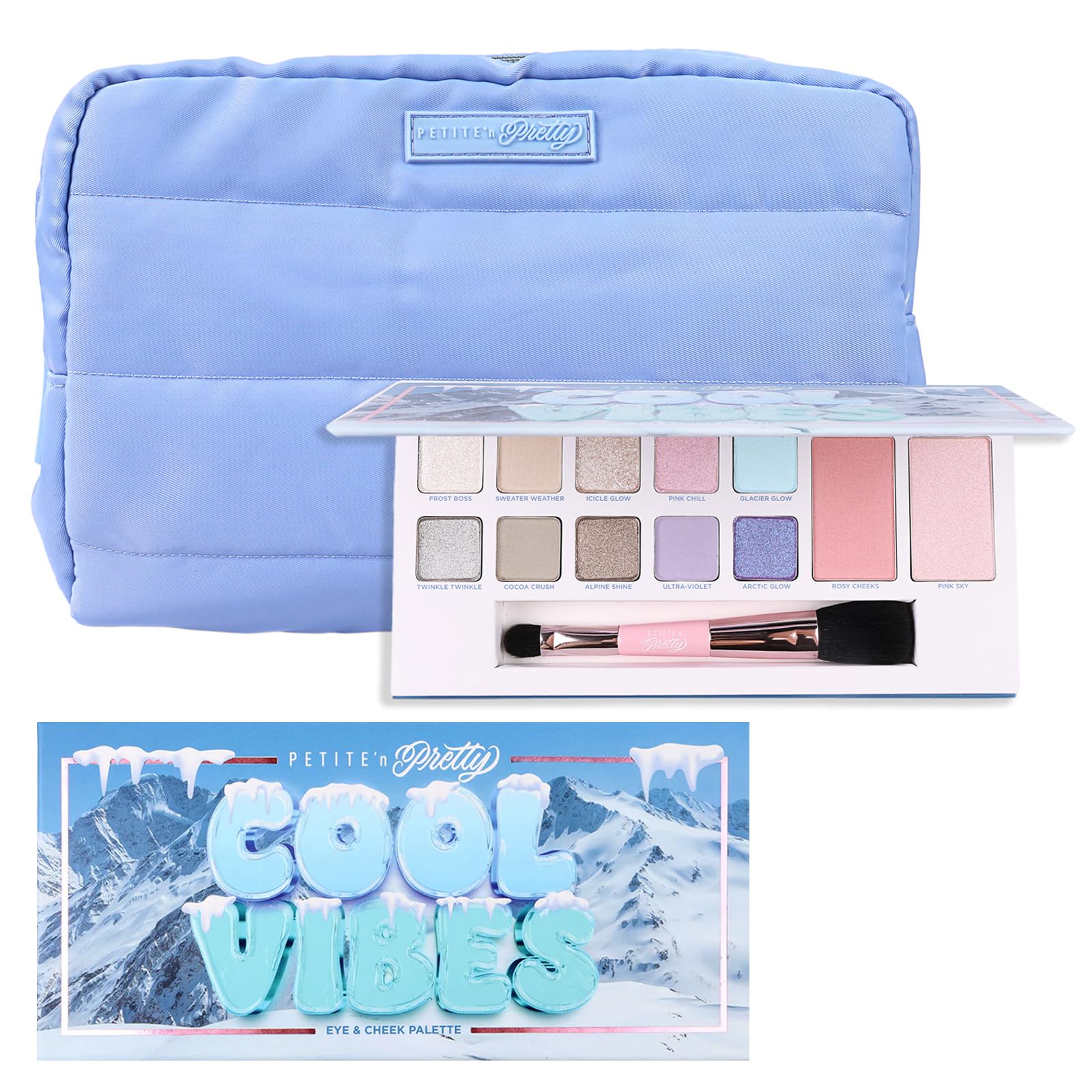 Petite N Pretty Cool Vibes Beauty Makeup Set Eyeshadow Palette Makeup  Bag Beginner Gift Set for Girls, Kids, Teens, and Tweens
