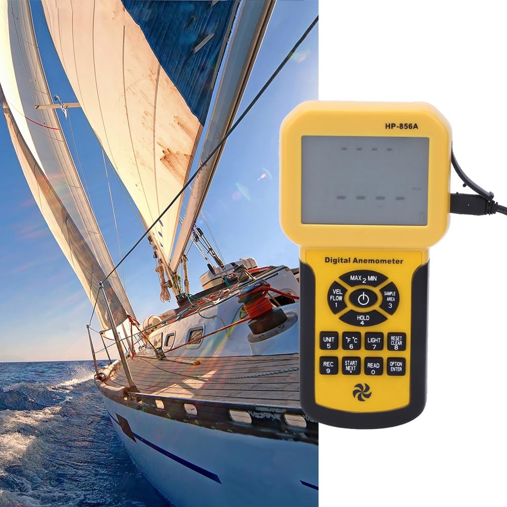 856A USB Portátil LCD Pantalla Digital Anemómetro Anemómetro Probador