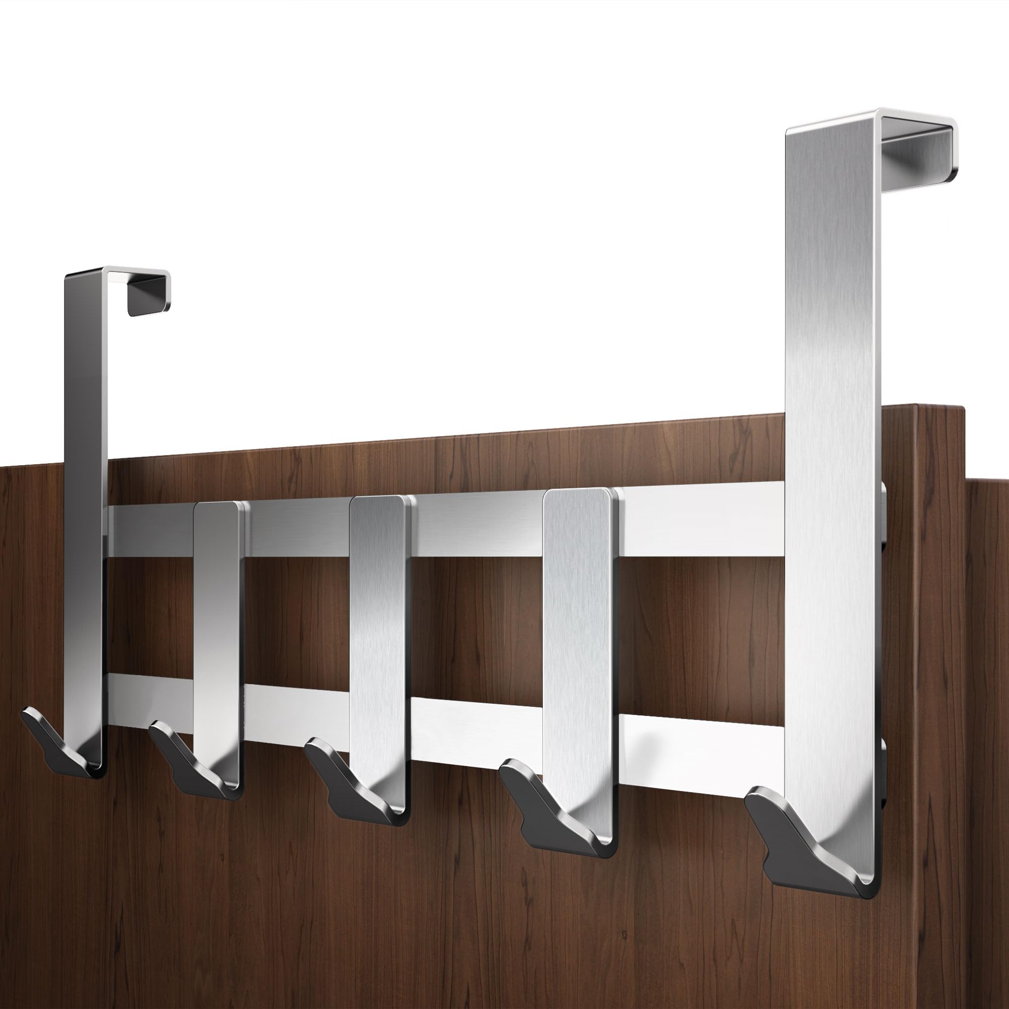 Appendiabiti Da Porta Con 5 Ganci - Nero, Resistente Fino A 30 Kg, Per Vestiti, Asciugamani, Borse - Foto 10