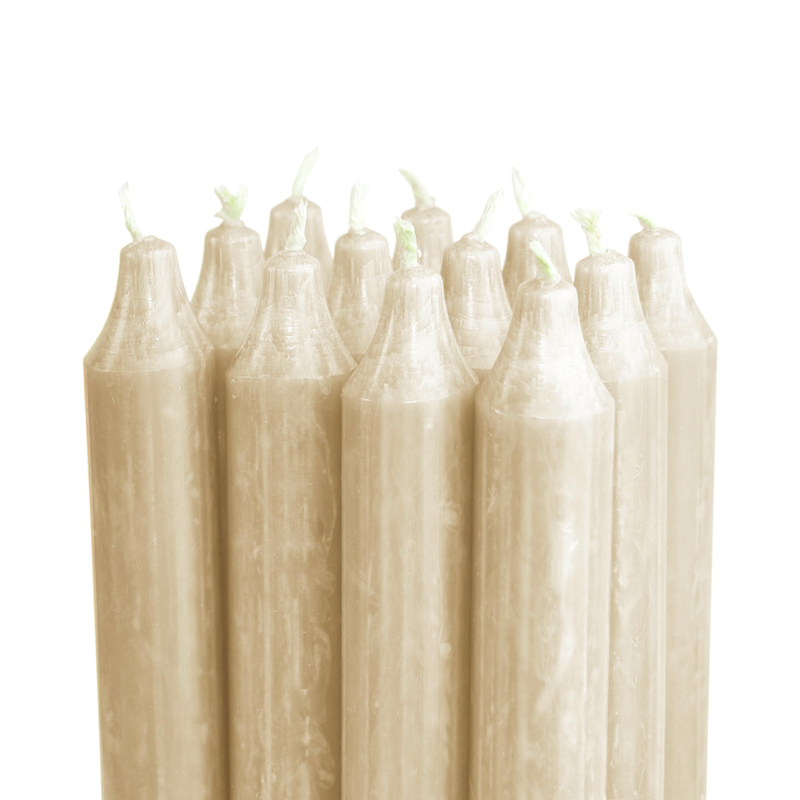 LUMELY Bougies Ivoire, paquet de 12, hauteur 29cm, Ø 2,2cm, durée de combustion env. 14 heures, Bougies chandelles (29 cm, Ivoire)