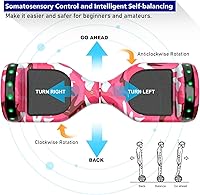 Vista 6 de UNI-SUN Self Balancing Scooter for Kids, 6.5" Two Wheels Scooter with Bluetooth and Lights for Girls Boys Kids Adults