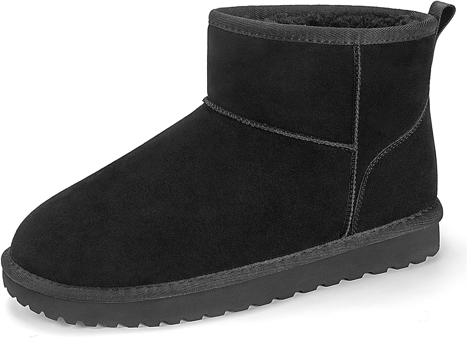 Mishansha Men's Snow Boots Slip On Suede Winter Warm Boot