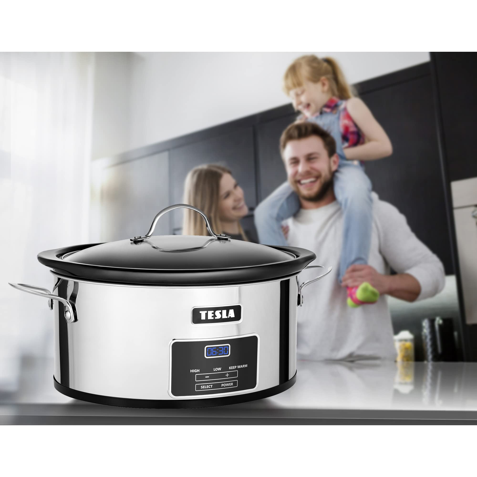 TESLA SlowCook S800 Deluxe wolnowar - 5,6 l, 250 W, cyfrowy zegar sterujący