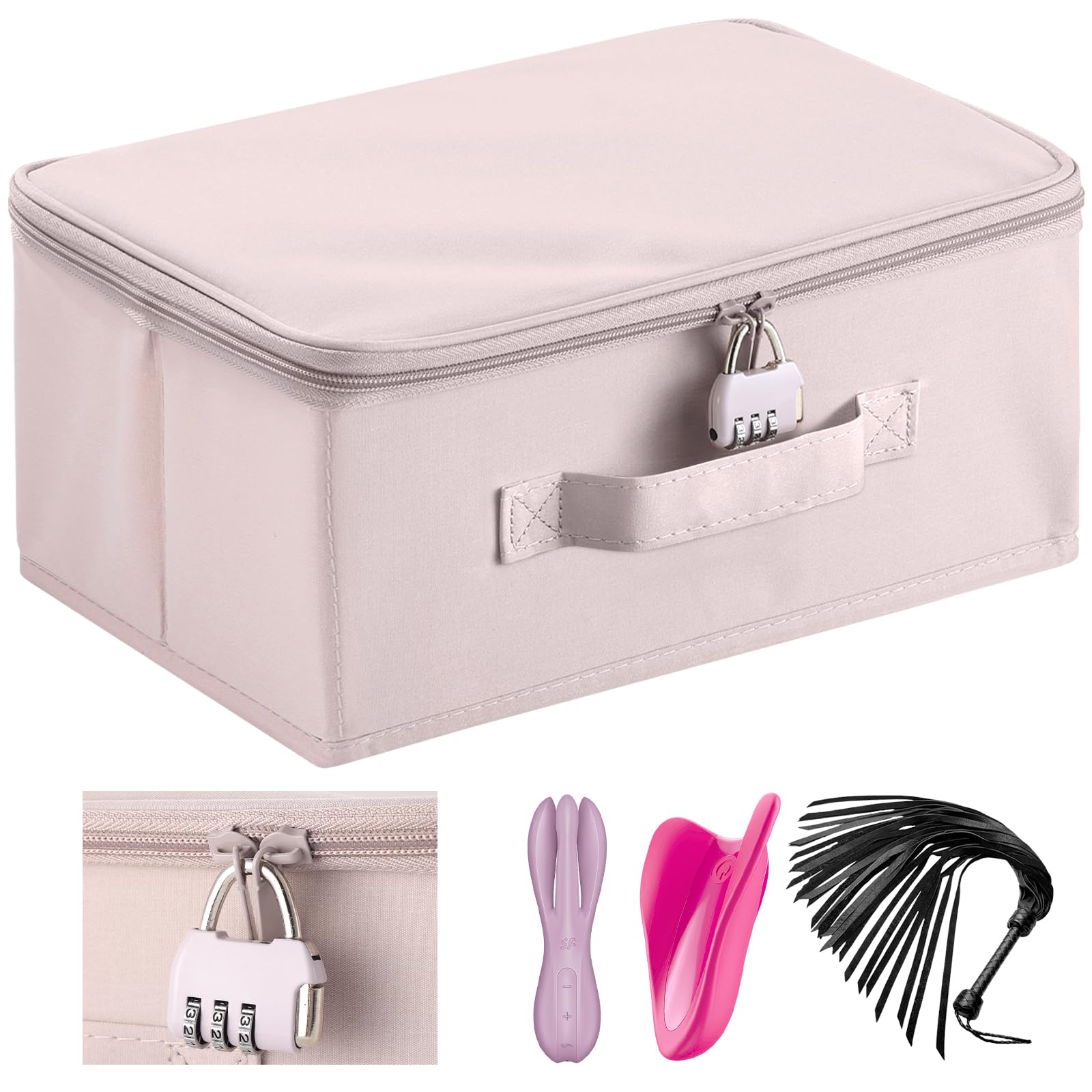 Discreet Lockable Adult Toy Bag Storage Organizer,12
