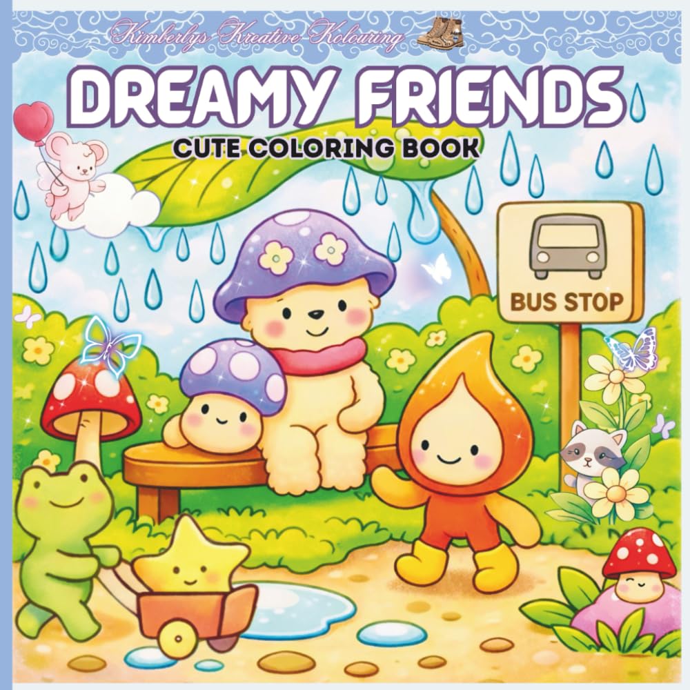 Dreamy Friends Cute Coloring Book: Coloring Book for Adults and Teens Featuring Dreamy Characters in Imagined Worlds (Cozy & Cute Coloring)