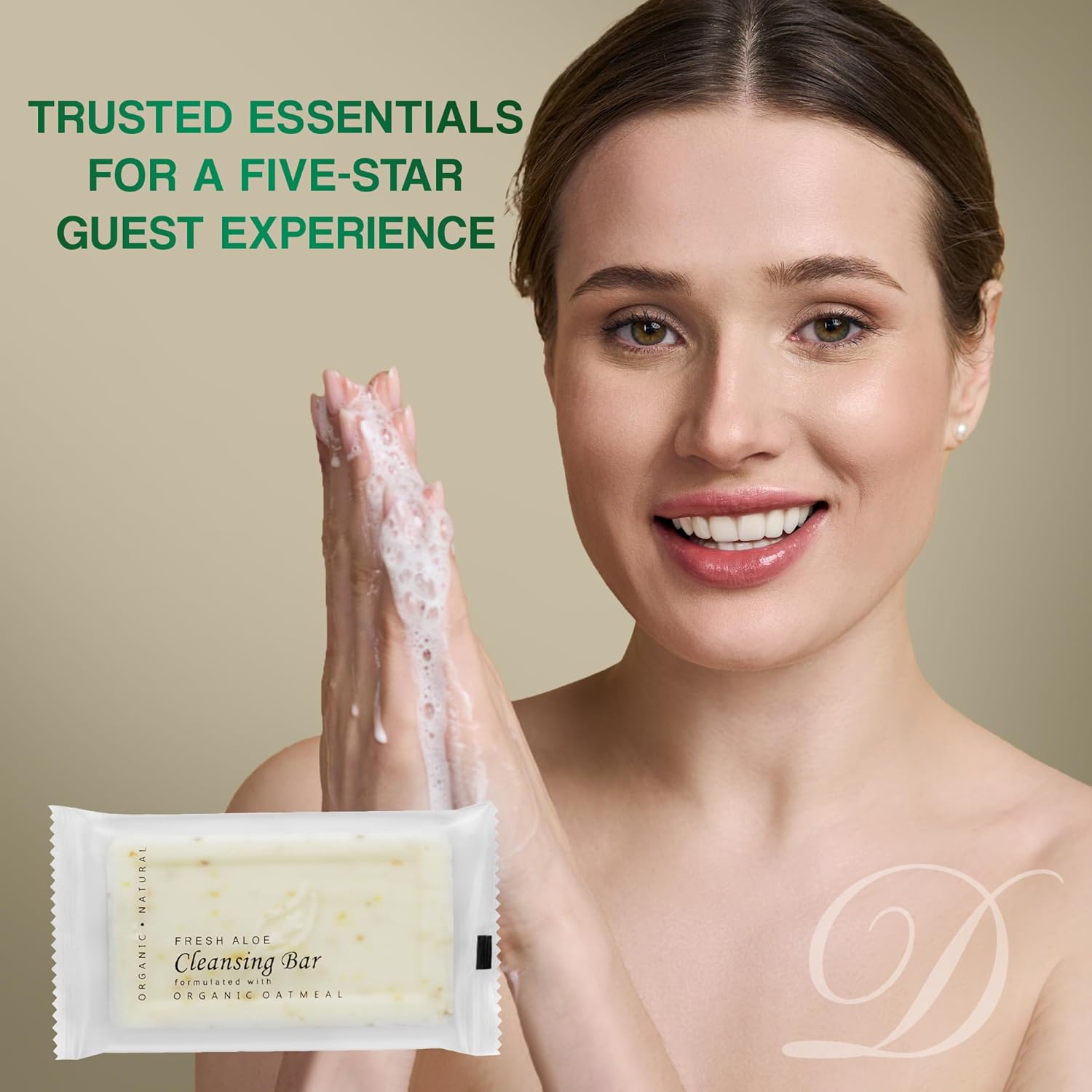 Travel Size Hotel Bar Soap 100 Count 1.25 oz Cleansing Bars Guest Amenities for Hotels Vacation Rentals & Short Term Rentals Paraben Free Infused with Organic Oatmeal & Aloe by Diversified Hospitality