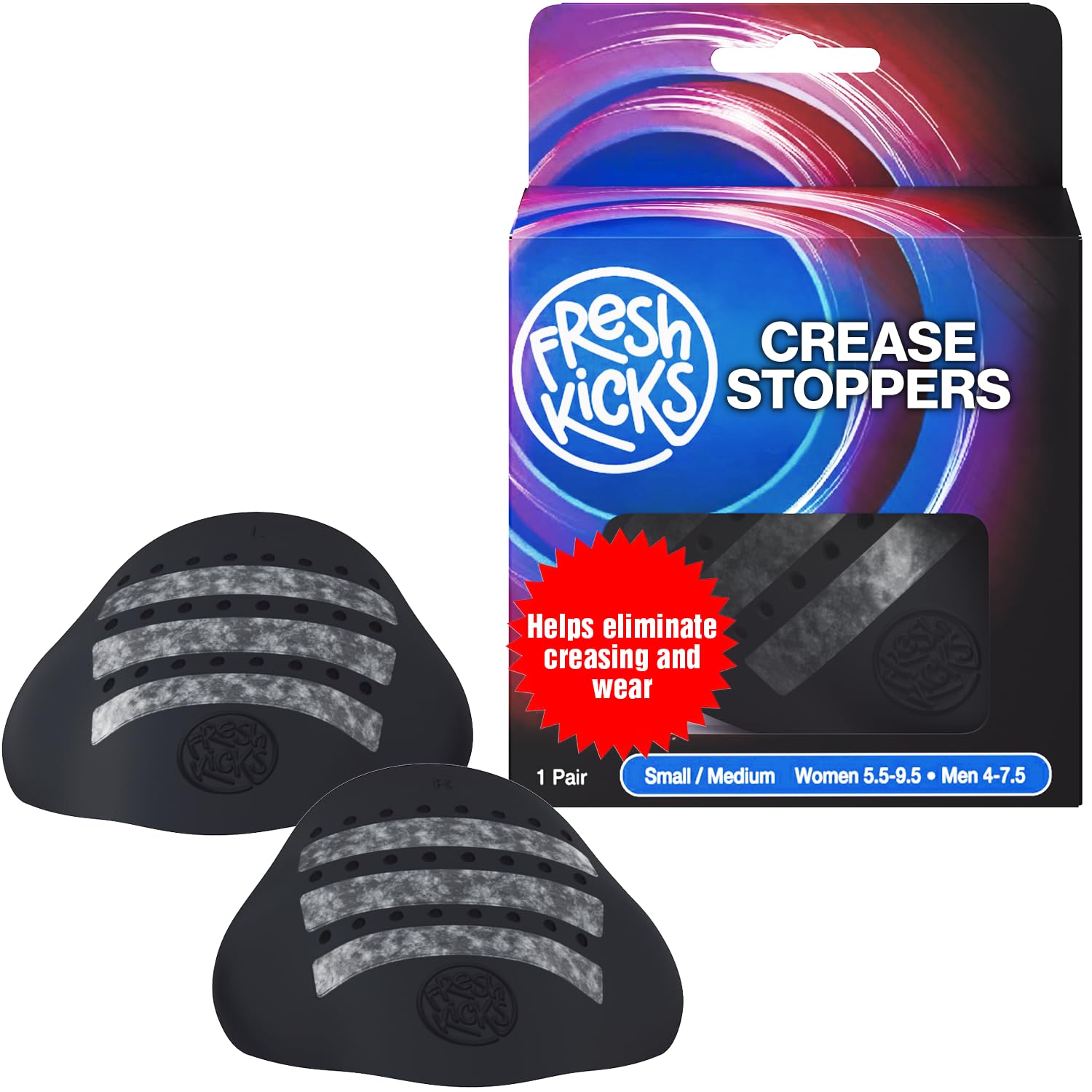 FRESH KICKS Shoe Crease Protectors - Comfy Anti-Crease Shoe Shields for Men, Women & Kids - Non-Creasing Inserts for Sneakers