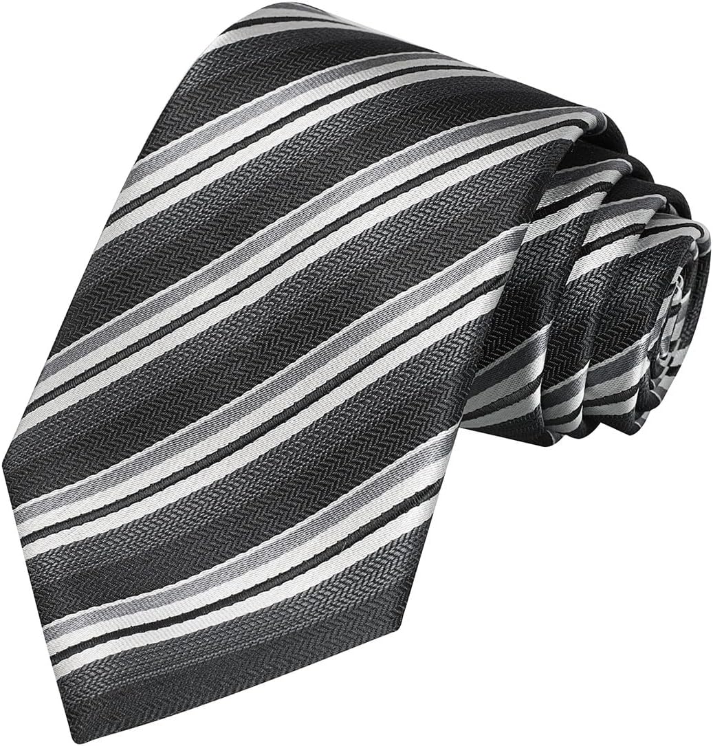 KissTies Mens Necktie Classic Stripe Ties For Men