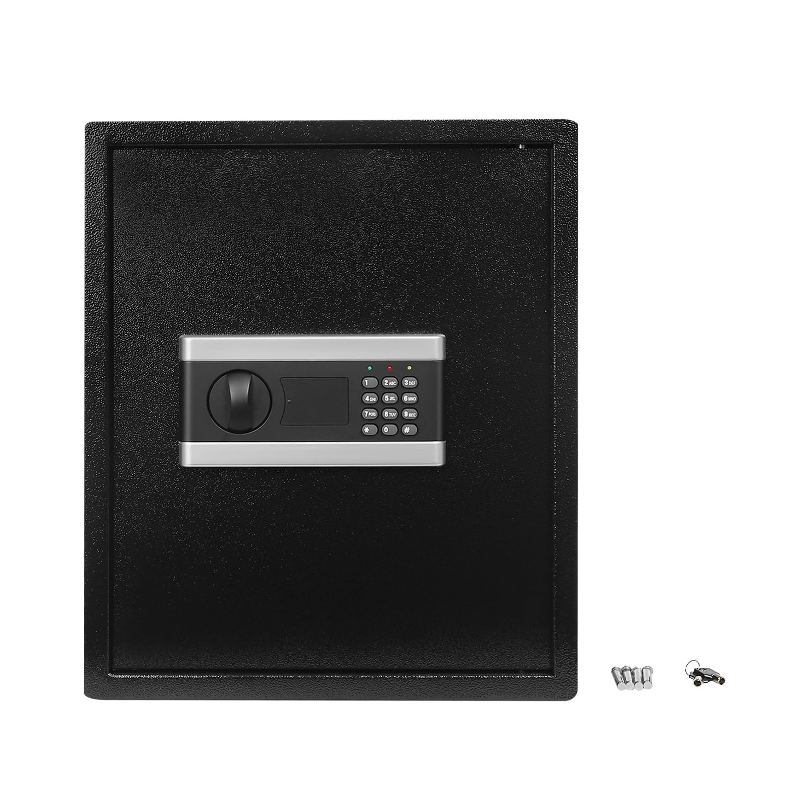 Cassaforte elettronica, 38 x 31 x 45 cm, cassaforte per casa, 3 scomparti rimovibili, passcode digitale, chiavi di emergenza, allarmi intelligenti, cassaforte