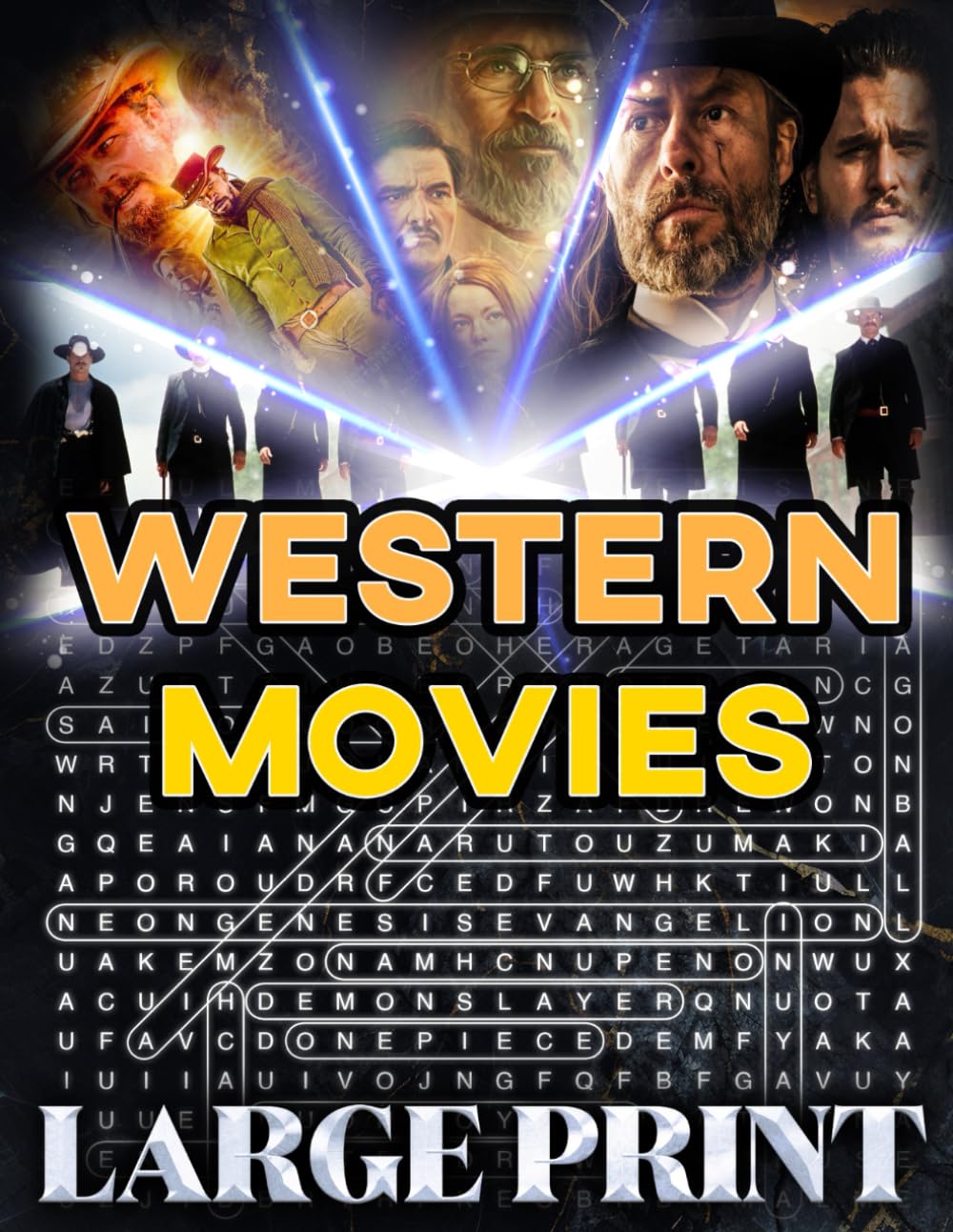 Western Movie Word Search book | Cowboy Film: Large-Print with 2,000 Hidden Titles for Fun and Brain Training , 100 Puzzles with ANSWERS included. (U.S. Movie Word Search Collection)