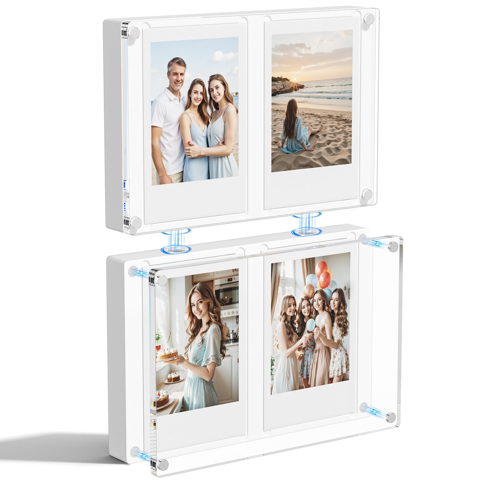 Amazon.com - NIUBEE 2 Pack Magnetic Acrylic Photo Frame for