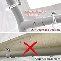 Vista 5 de BenefitUSA Cubierta de refugio de repuesto para carpa de garaje de 12 x 20 pies con cuerdas elásticas (blanco)