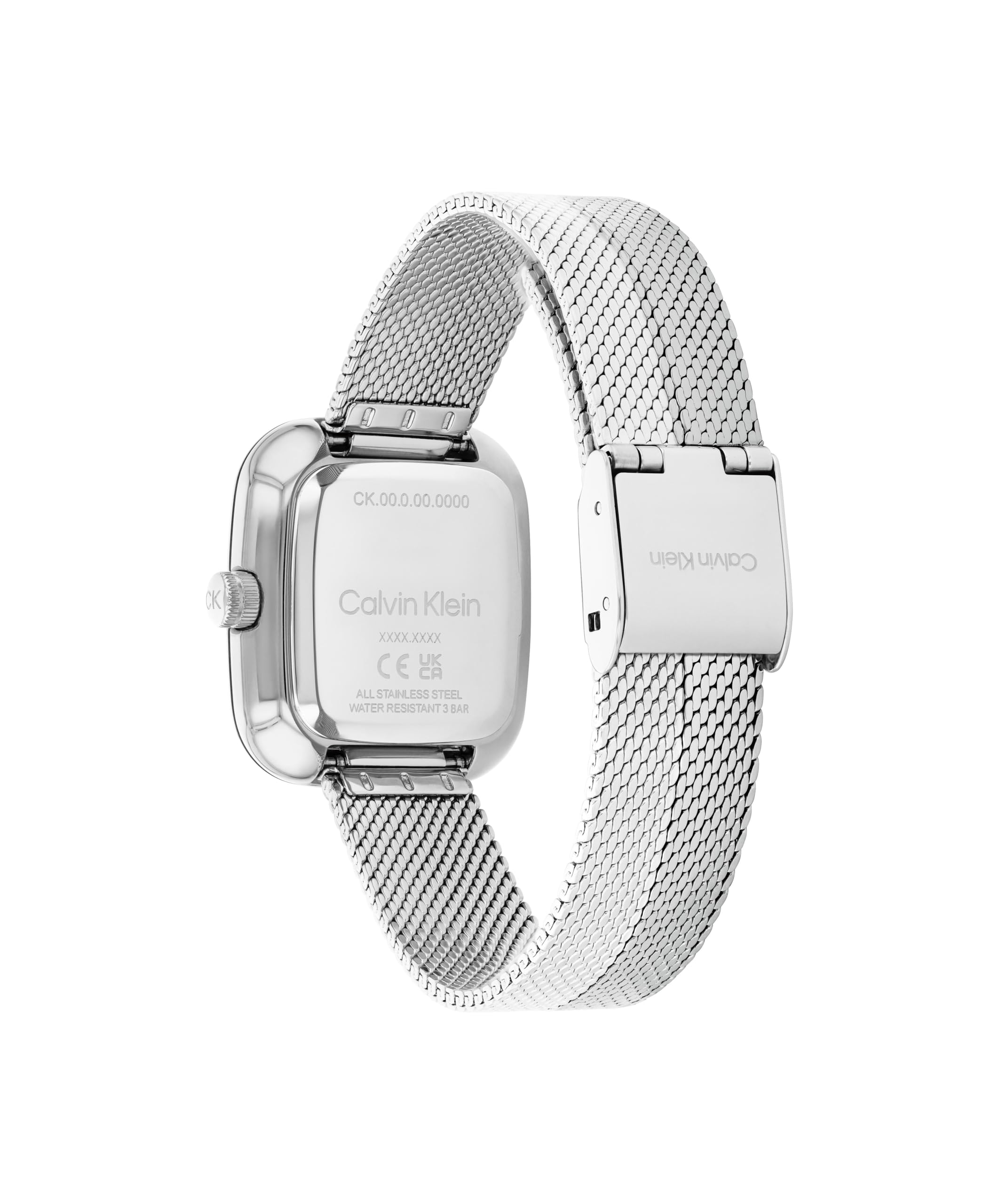 Calvin Klein Reloj de Cuarzo de 2 Manecillas para Mujer Colección CK Adore con Pulsera de Malla de Acero Inoxidable - Disponible en Plateado, Dorado, Negro u Oro Rosa