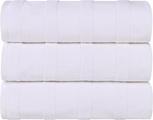 Vista 133 de Superior Roma Cotton - Juego de toallas surtidas de 6 piezas, altamente absorbentes, acanaladas, de secado rápido, para ducha, artículos básicos