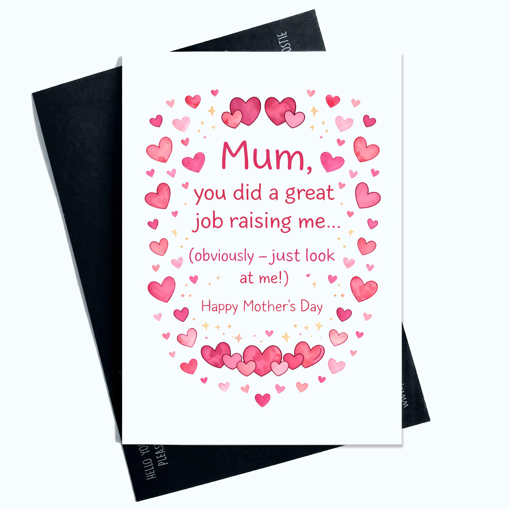 Peachy Antics Funny Mother’s Day Card for Mum – You Did a Great Job Raising Me, Just Look at Me – Humorous Joke Happy Mother’s Day Card for Mum from Son or Daughter – SP460
