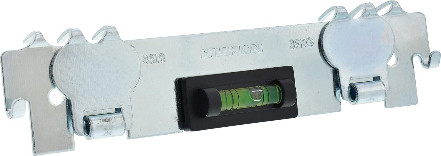 Silver Steel 85lb Picture Hanger with Level Tool