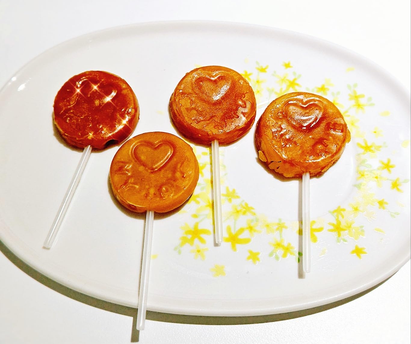 RAON Dalguna Candy with stick Honeycomb Sugar Candy Halloween Christmas Gift lollipop Candy, 10g, 4ea