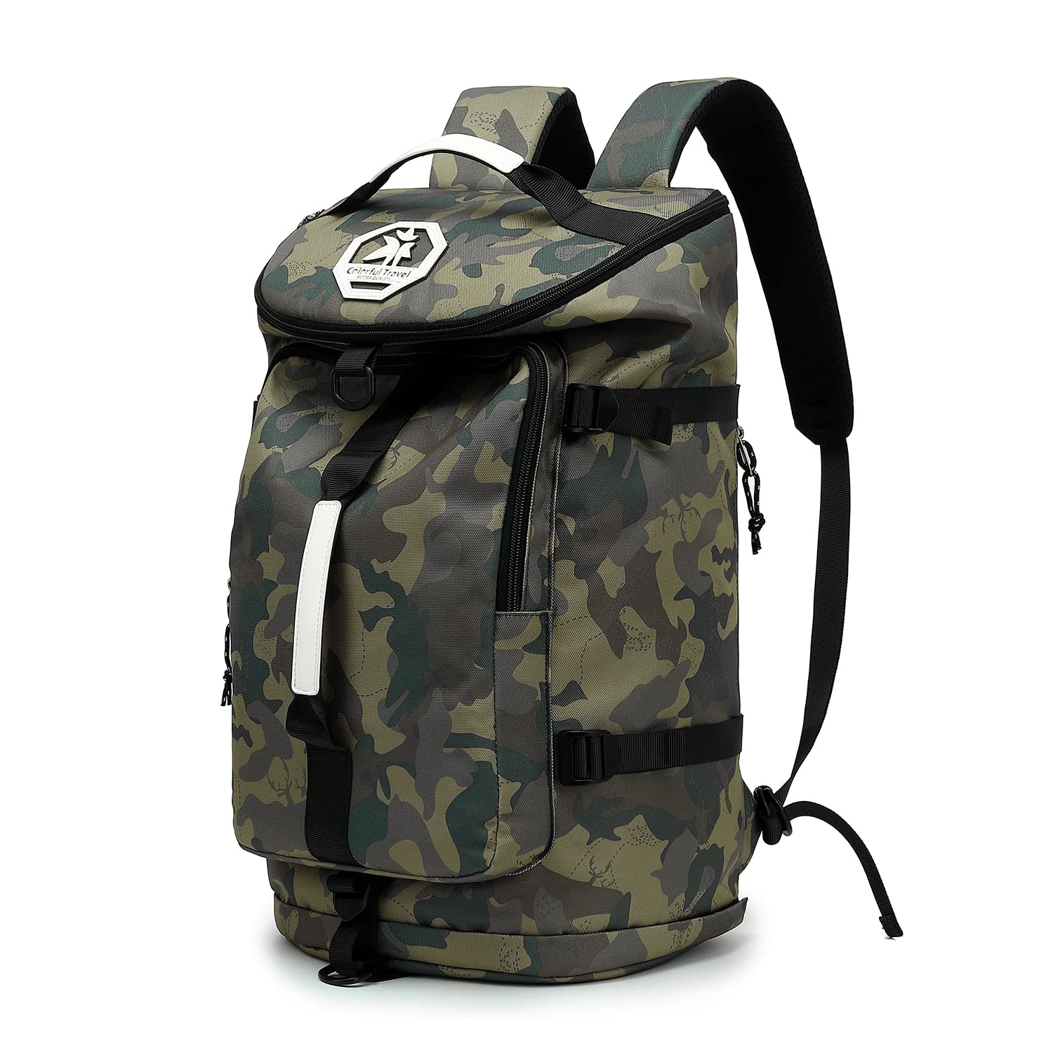 KalesiGym Duffle Bag Backpack 4-Way Waterproof with Shoes Compartment for camouflage travel Sport Hiking laptop (camouflage)