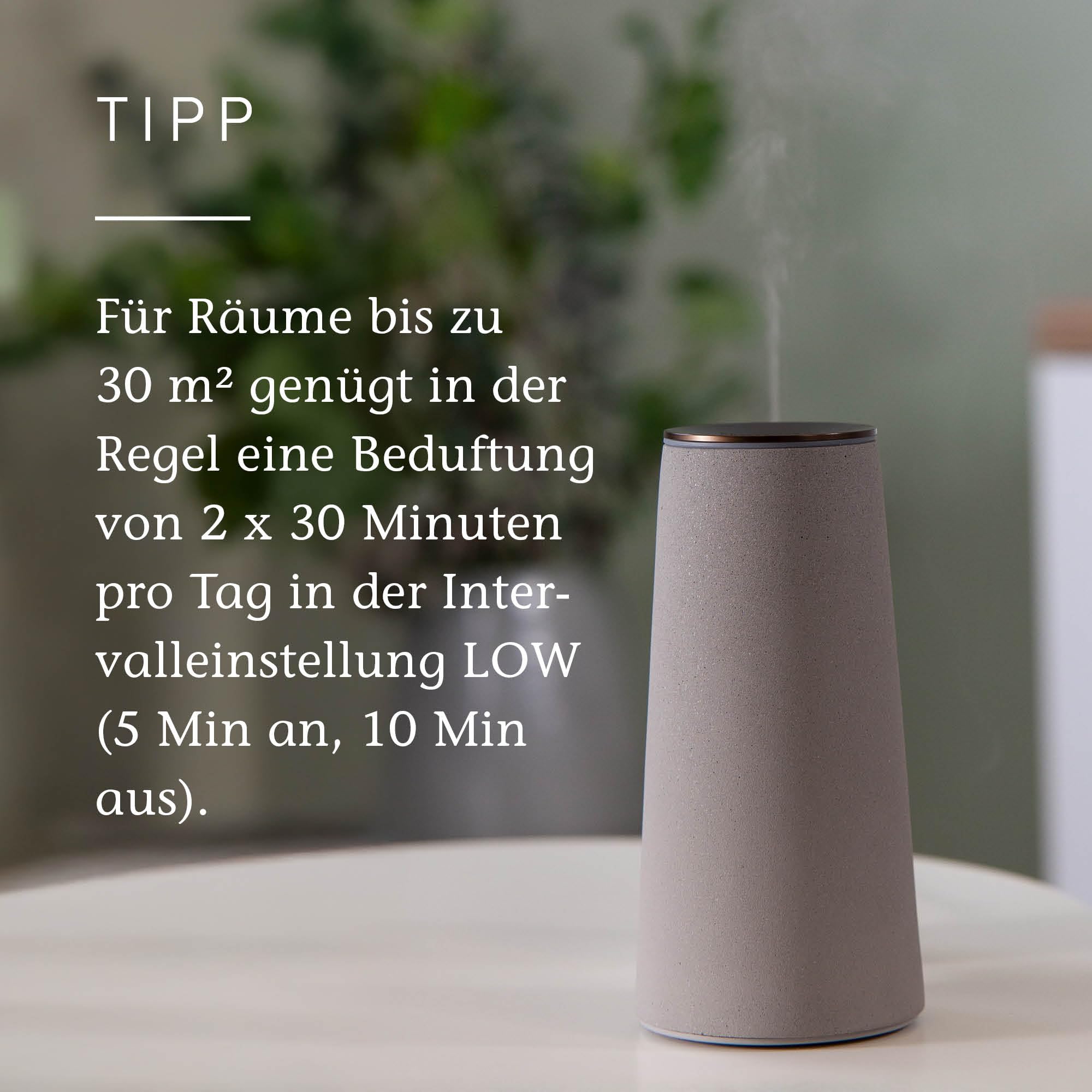 PRIMAVERA Aroma Zerstäuber Purist – elektrische Duftlampe, Diffuser, Raumduft – Kraftvolle Duftwirkung – verbreitet ätherische Öle – Aromatherapie