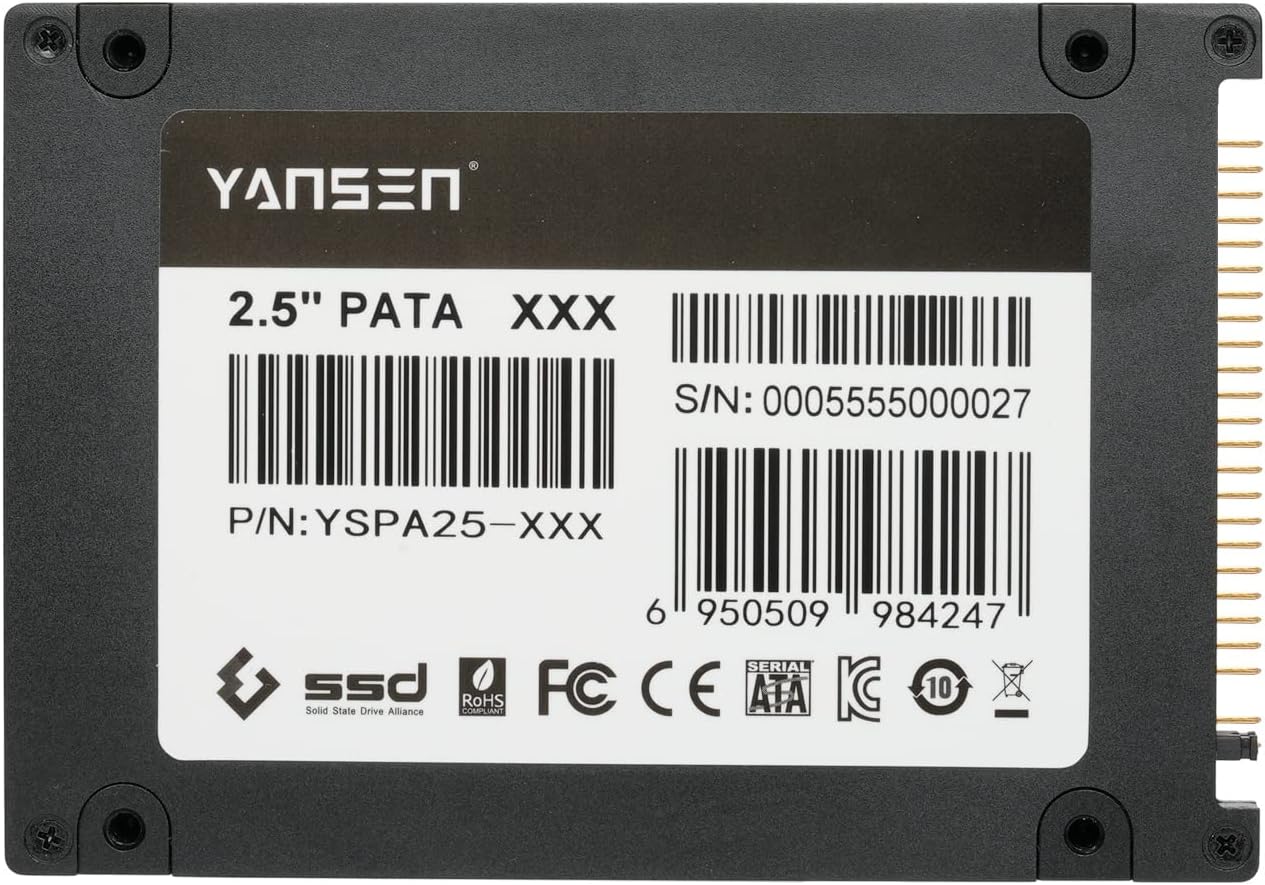 Yansen 64GB 2.5-inch PATA/IDE 44-Pin SSD Solid State Disk (MLC Flash)