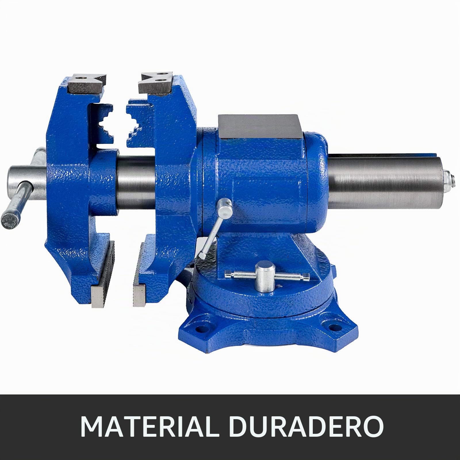 VEVOR Multifuncional Banco de Cabeza Giratoria de 360° 30KN Fuerza de agarre 3000KG para Procesamiento de Máquina y de Vicio de 6 Pulgadas con Base y Herramienta Tornillo de Banco, Industrial