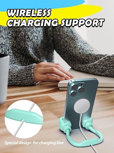 Miniatura 7 de Regalos navideños para adolescentes y niñas, regalos para mujeres y adultos soporte para teléfono celular perezoso, soporte de teléfono único para