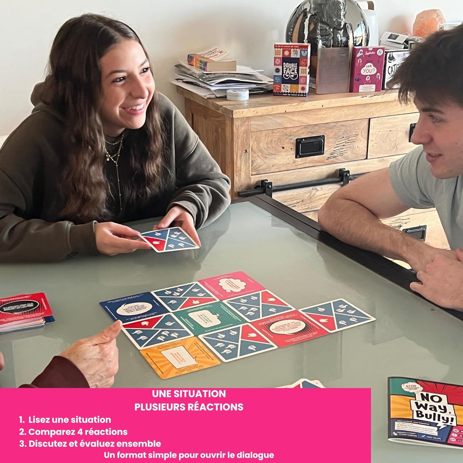 Topla | No Way, Bully! | Jeu Contre Le harcèlement Scolaire et Le cyberharcèlement | 10–18 Ans | 2 à 30 Joueurs | Parents, Enseignants & Professionnels | Livret Pratique 24 Pages