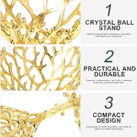 Vista 5 de Soporte de esfera de cristal de aleación, base de metal para nido de pájaros, para decoración del hogar, compacto y diseño para bolas de cristal