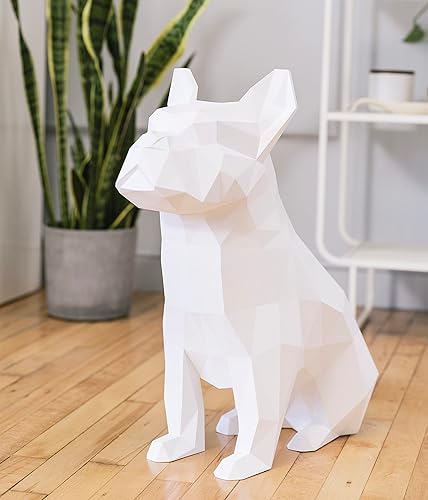 Max - The French Bulldog Decoración del hogar papelera de oficina contenedor de almacenamiento escultura estatua